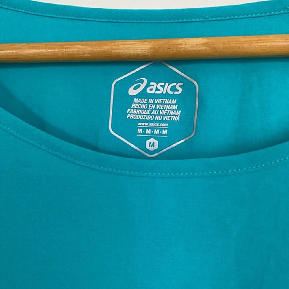 Asics LiteLong Sleeve Pullover Cover up In Teal / Turquoise size M - Picture 3 of 10